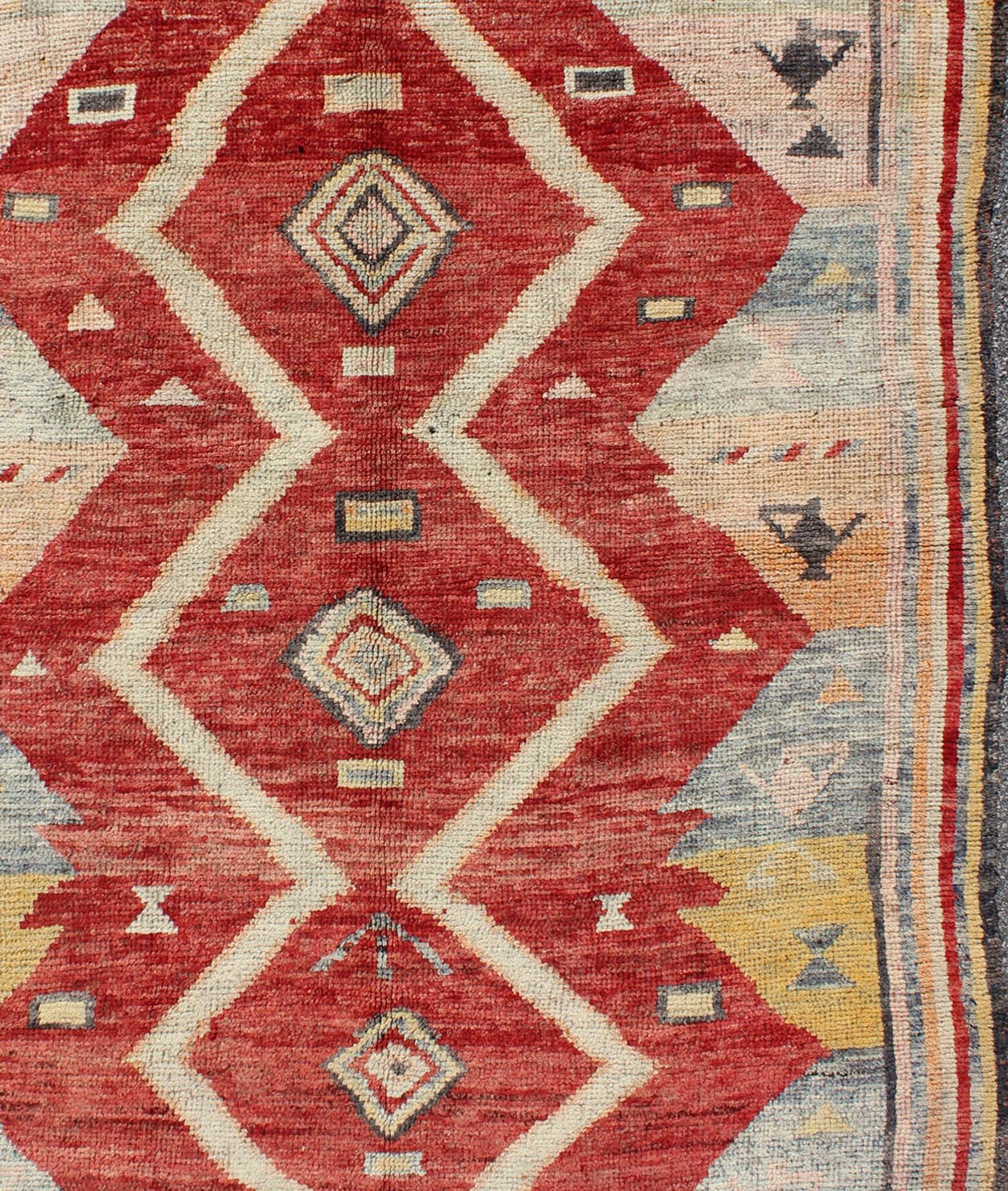 Antique Oushak Rug - ENC-92044 | Oushak - 5'6" x 7'0" | Wool  - Medallion - Pile, Origin Turkey, Circa: 1920